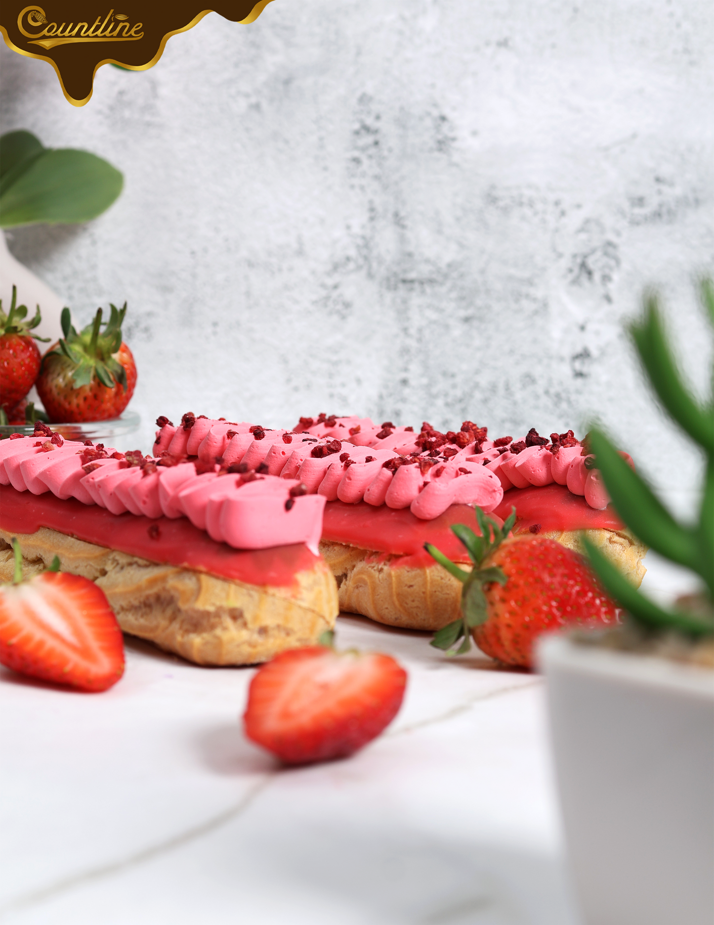 Strawberry Eclairs X 3