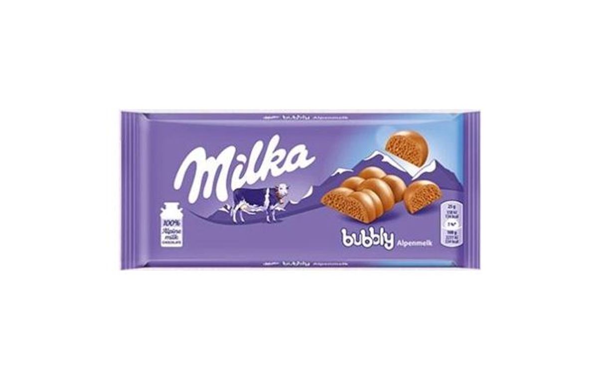 Milka Bubbly Alpine Milk Choc 90g