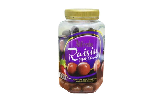 Alfredo Raisin Milk Chocolate Jar 450g