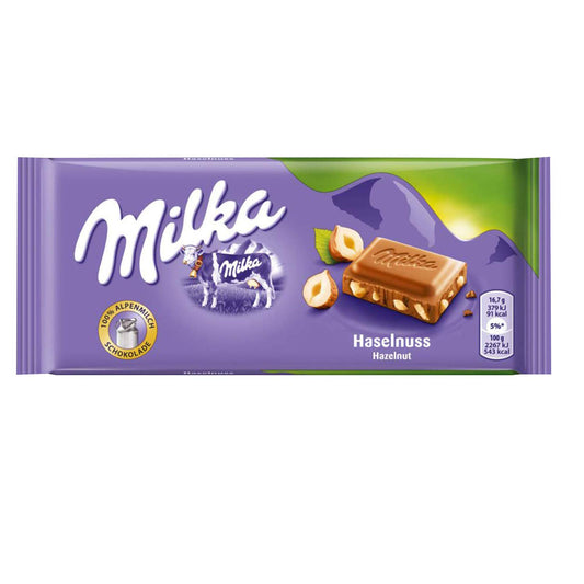 Milka Whole Hazelnuts Chocolate 100g