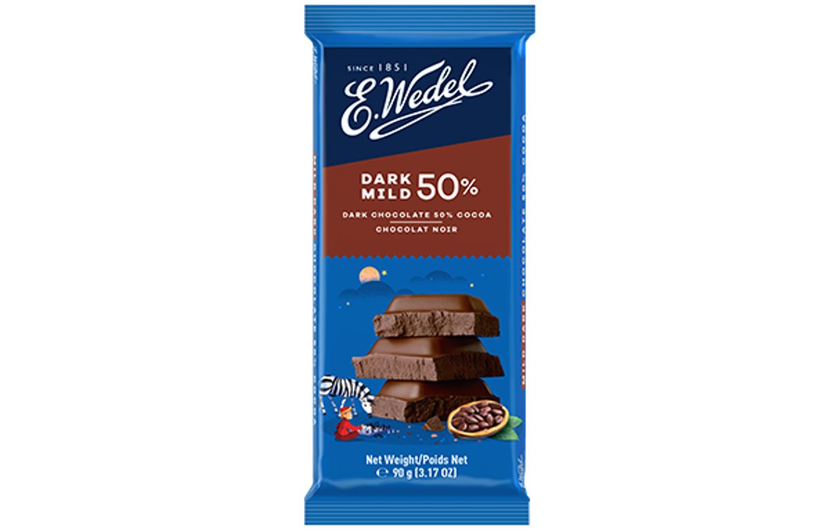 Wedel 50% Dark Mild Chocolate Cocoa 90g