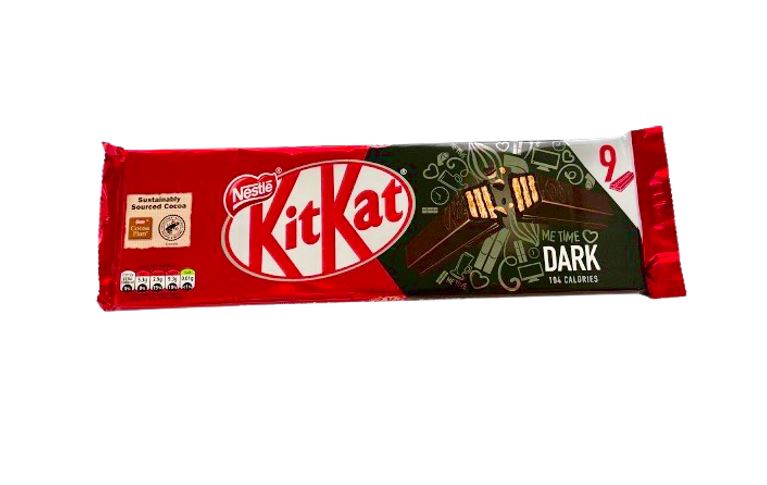 Kit Kat 2 Finger Dark 9 Bars Pack 186.3g (UK)