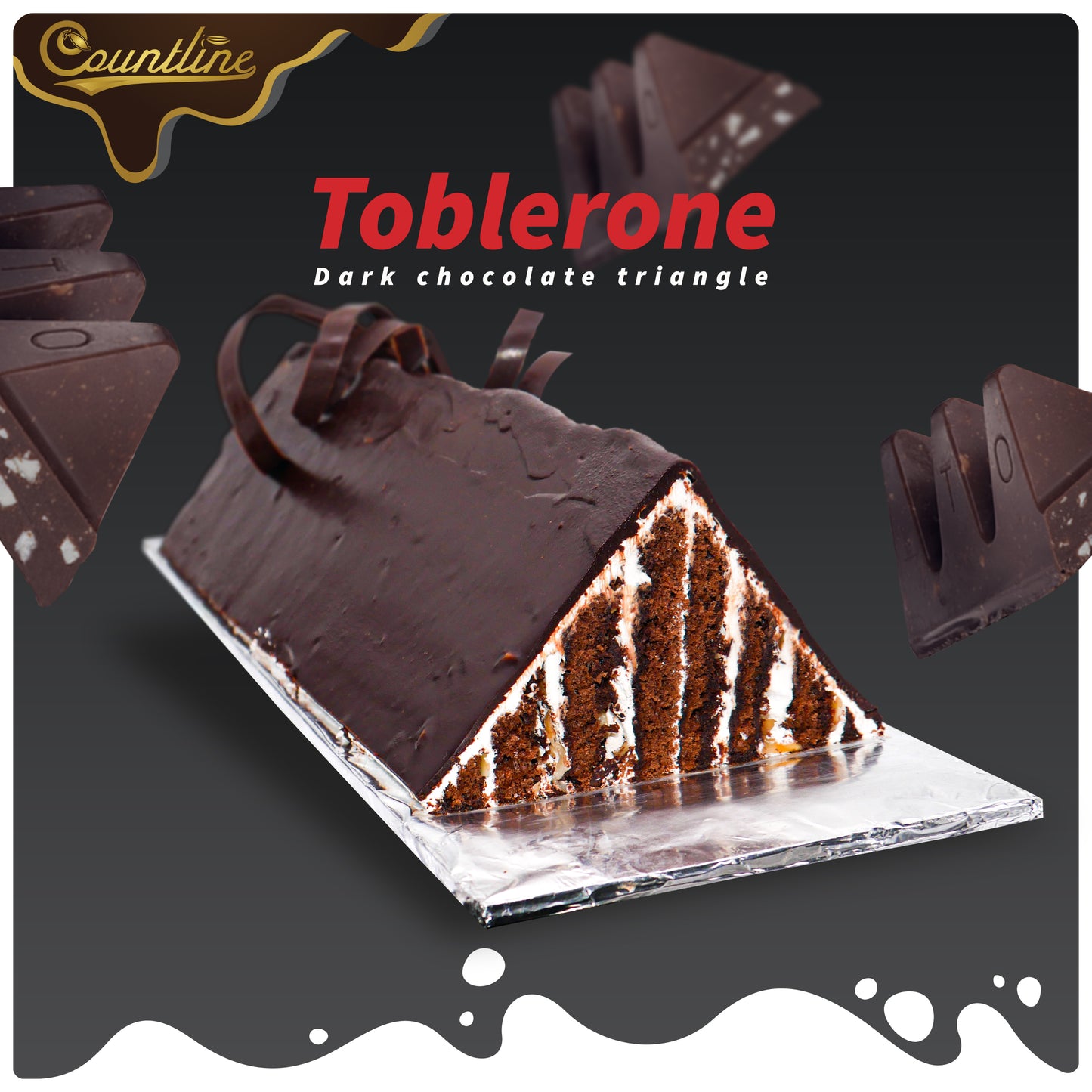 Toblerone dark chocolate triangle