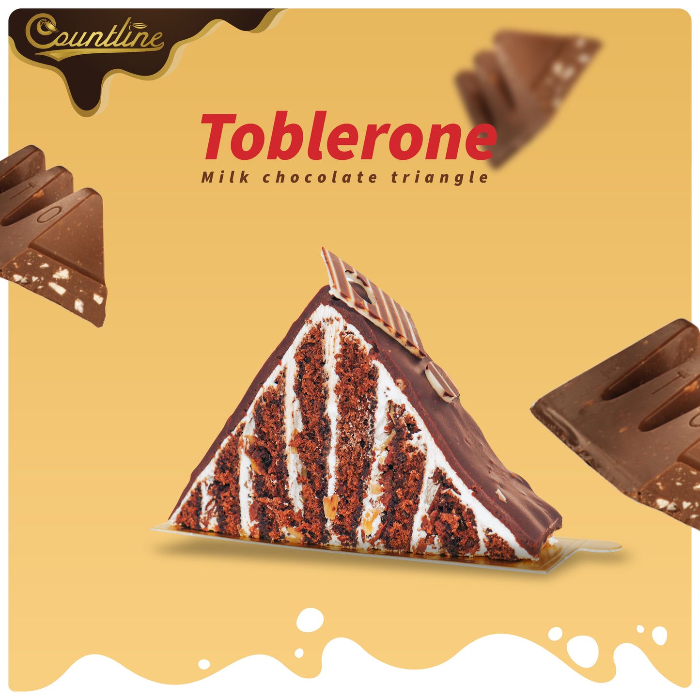 Toblerone Milk Chocolate Triangle Slice ( 6 Slice )