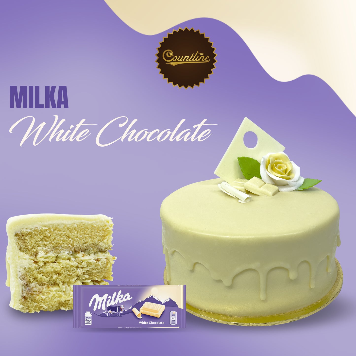 Milka White Chocolate cake