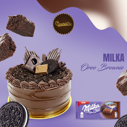 Milka Oreo Brownie cake