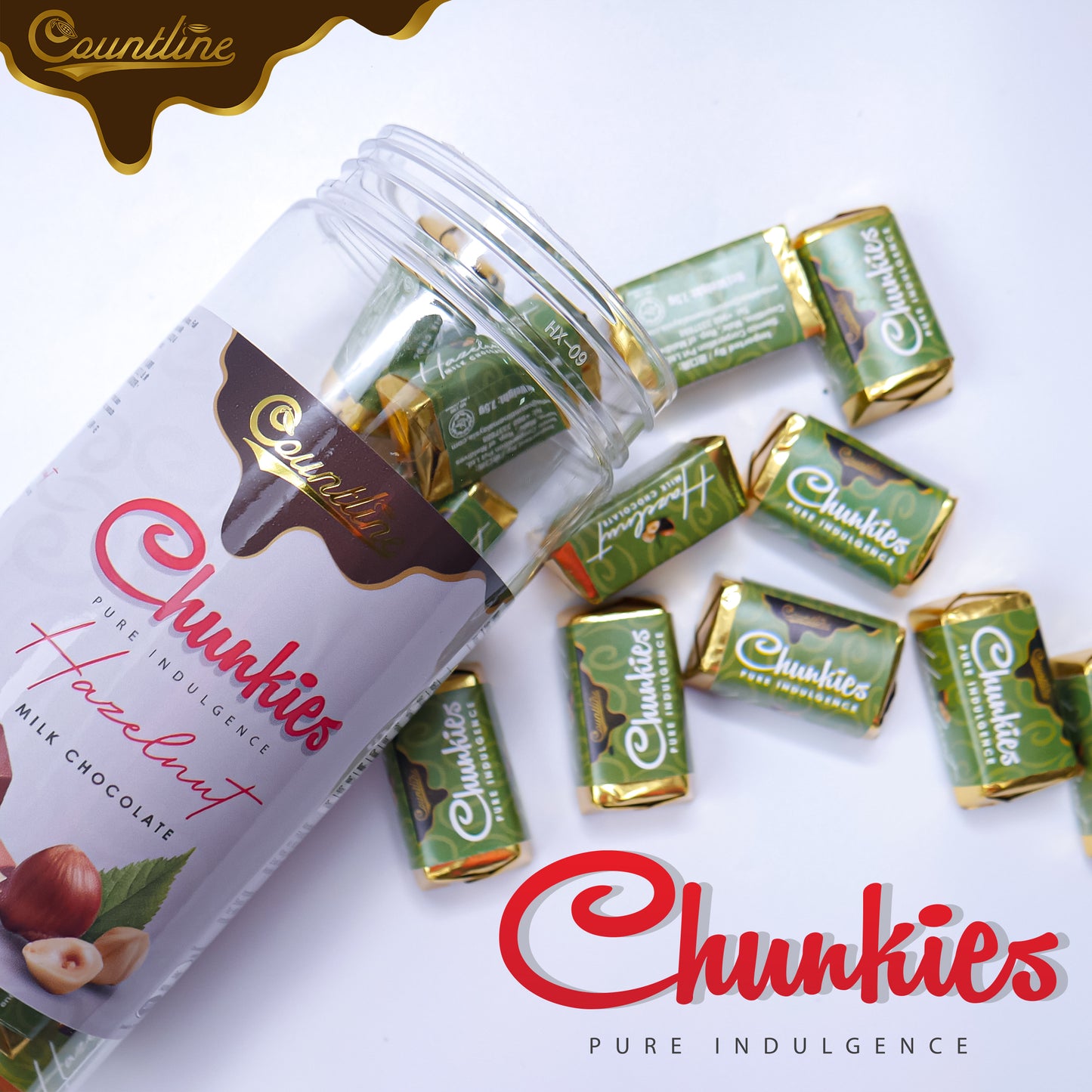Countline Mini Chunky Hazelnut Milk Chocolate 187.5g