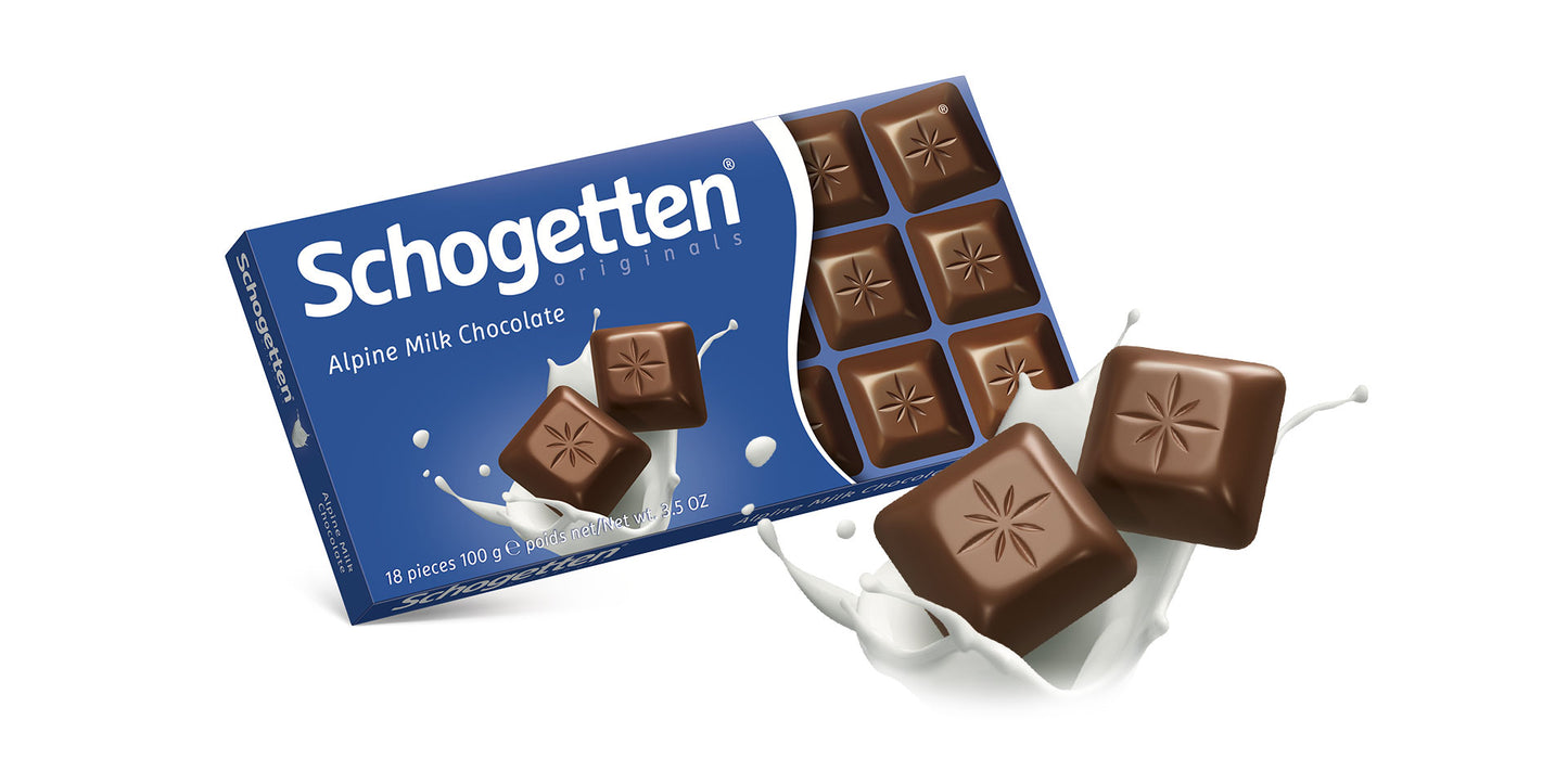 Schogetten Fine Alpine Milk Chocolate (Edel Alpenm ilch) 100g