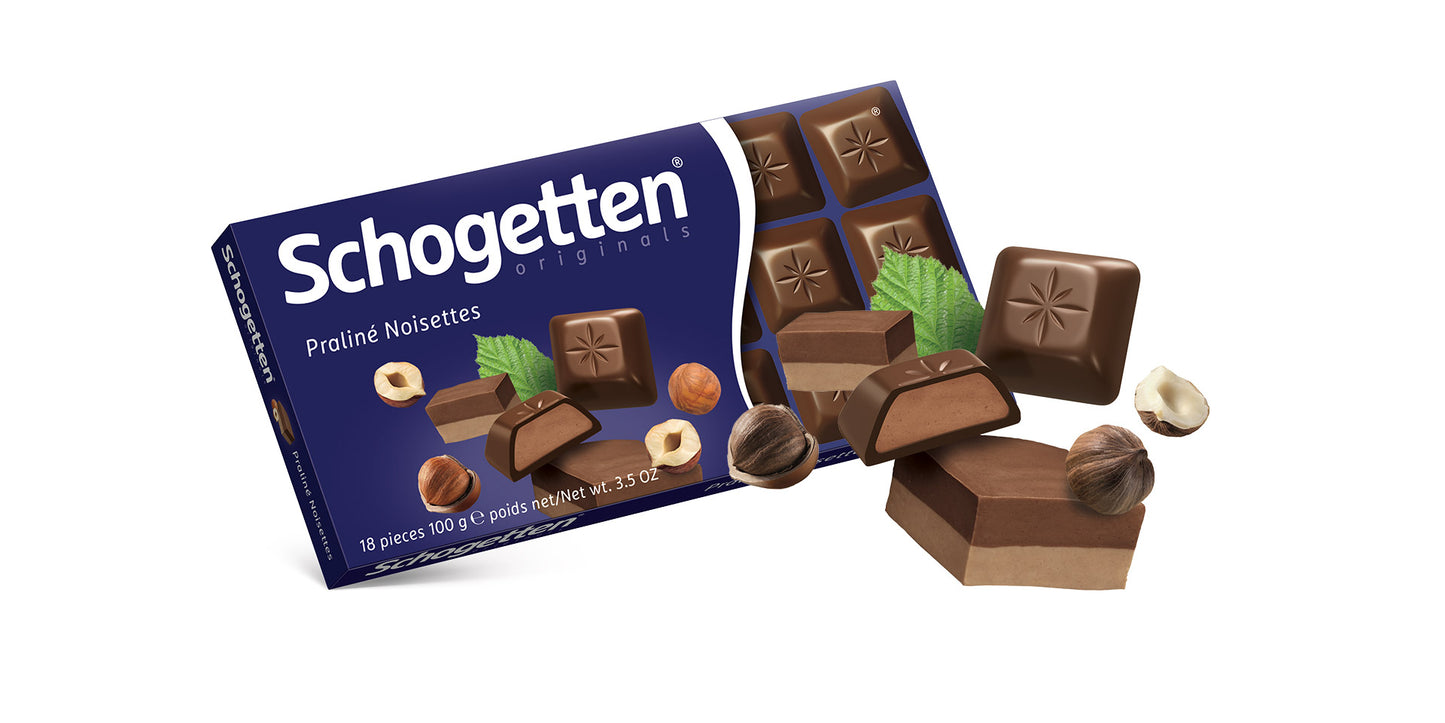 Schogetten Praline Noisettes Chocolate (Nugat) 100g