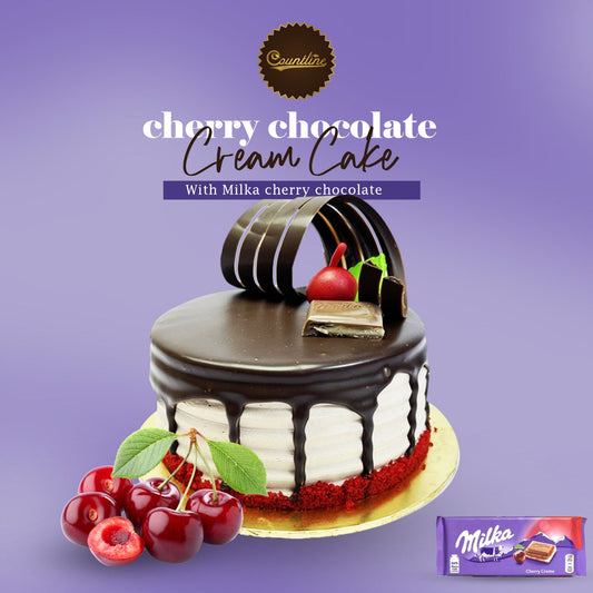 Cherry Chocolate Cream Cake