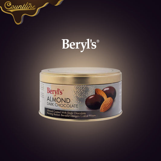 Beryls Almond Dark Chocolate 120g Round Tin