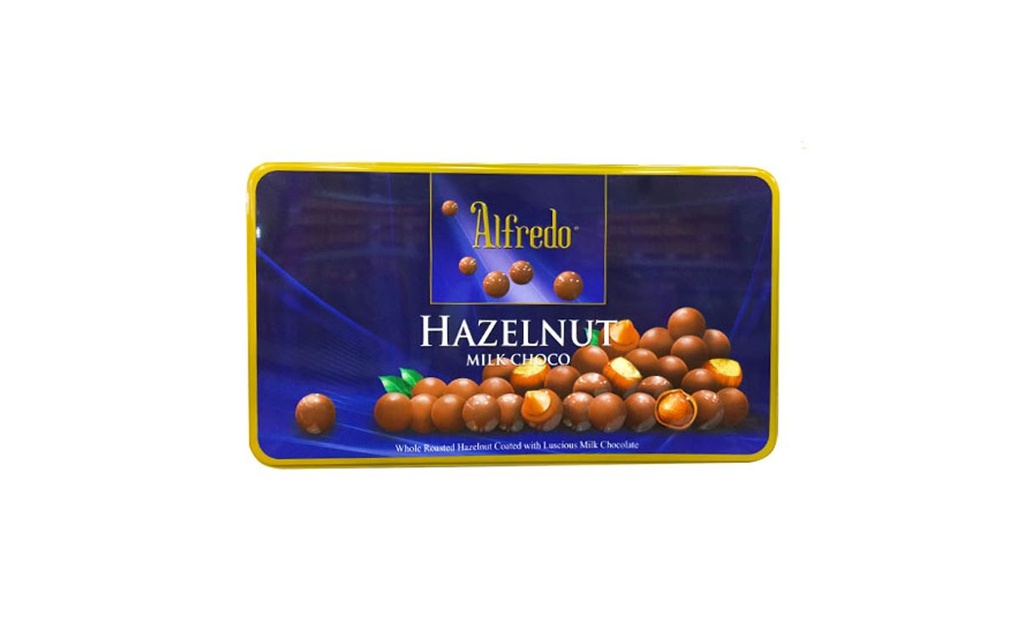 Alfredo Hazelnut Milk Chocolate Tin 300g