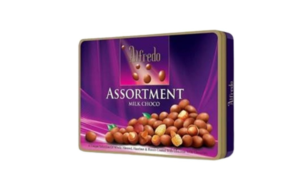 [ALF0011] Alfredo Assortment Milk Chocolate Tin 300g