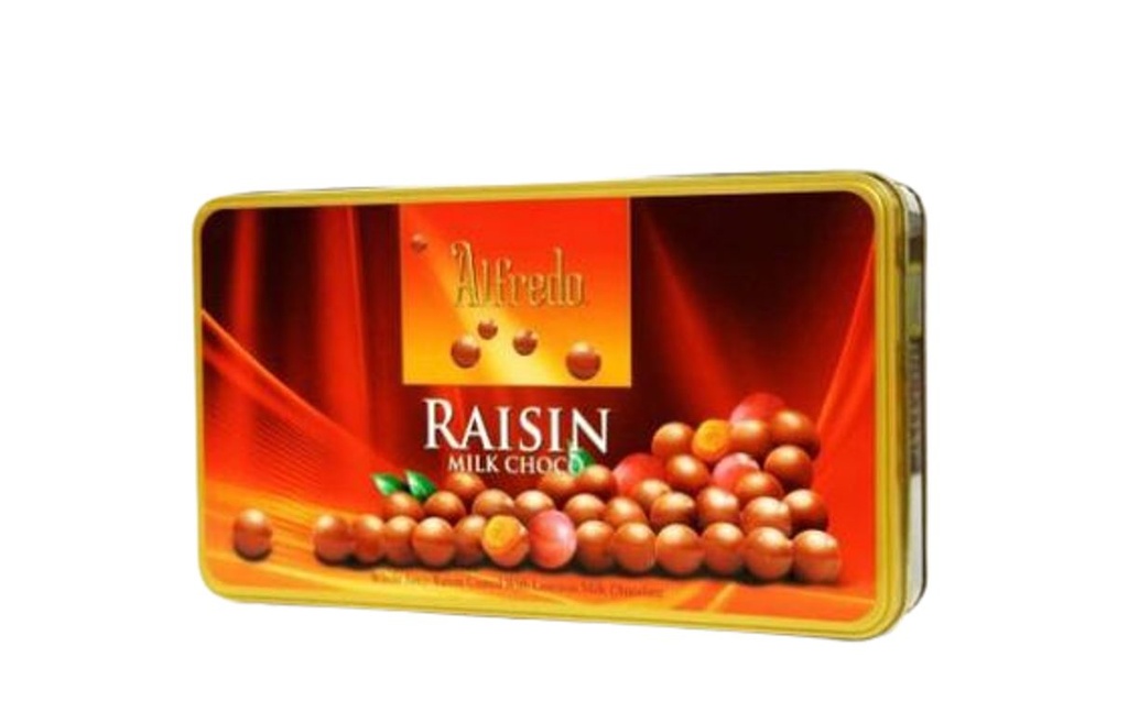 [ALF0012] Alfredo Raisin Milk Chocolate Tin 300g