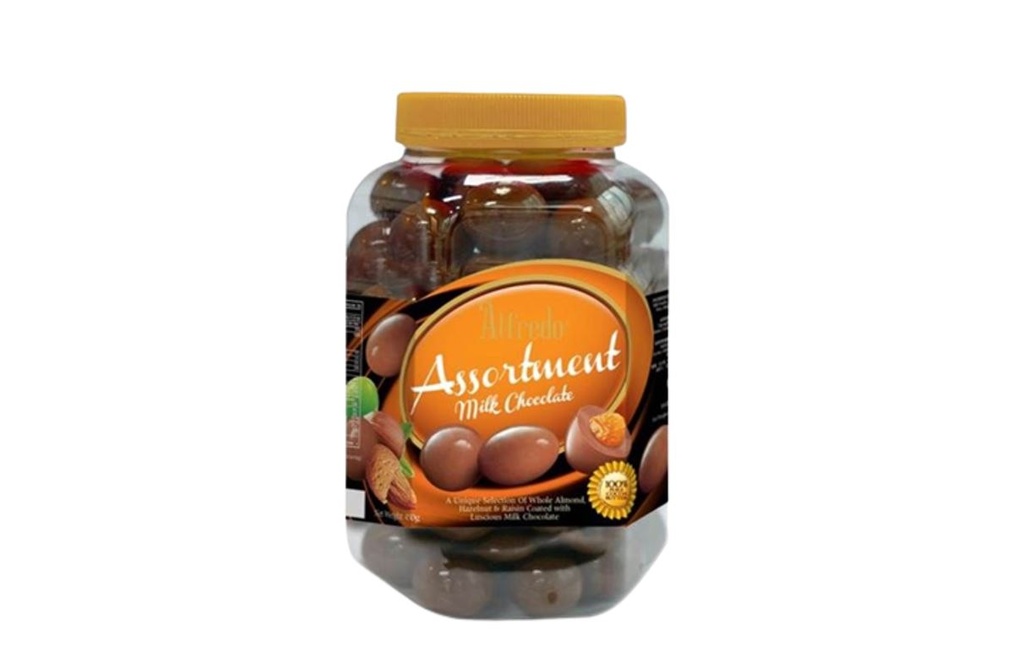 [ALF0027] Alfredo Assortment Milk Chocolate Jar 400g