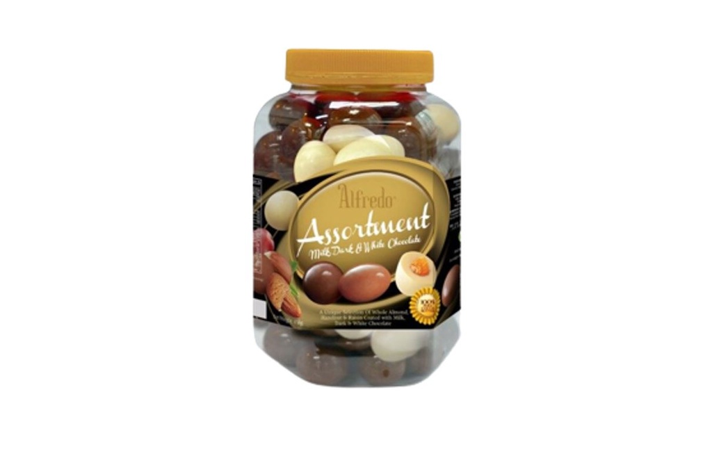 Alfredo Assortment Milk, Dark & White Jar 400g