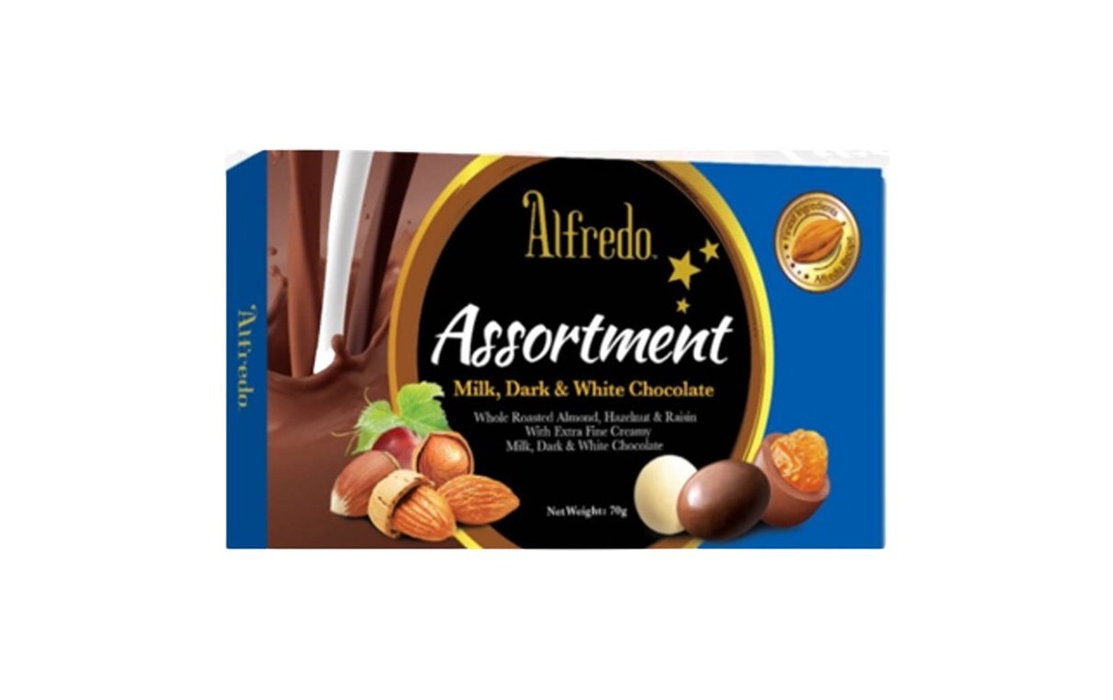 [ALF0186] Alfredo Assortment Milk White Dark 70g