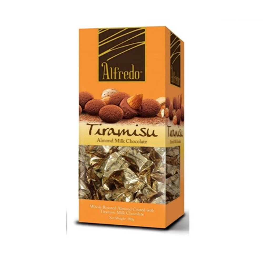 [ALF0202] Alfredo Stand Box Tiramisu Almond Milk Chocolate 180g