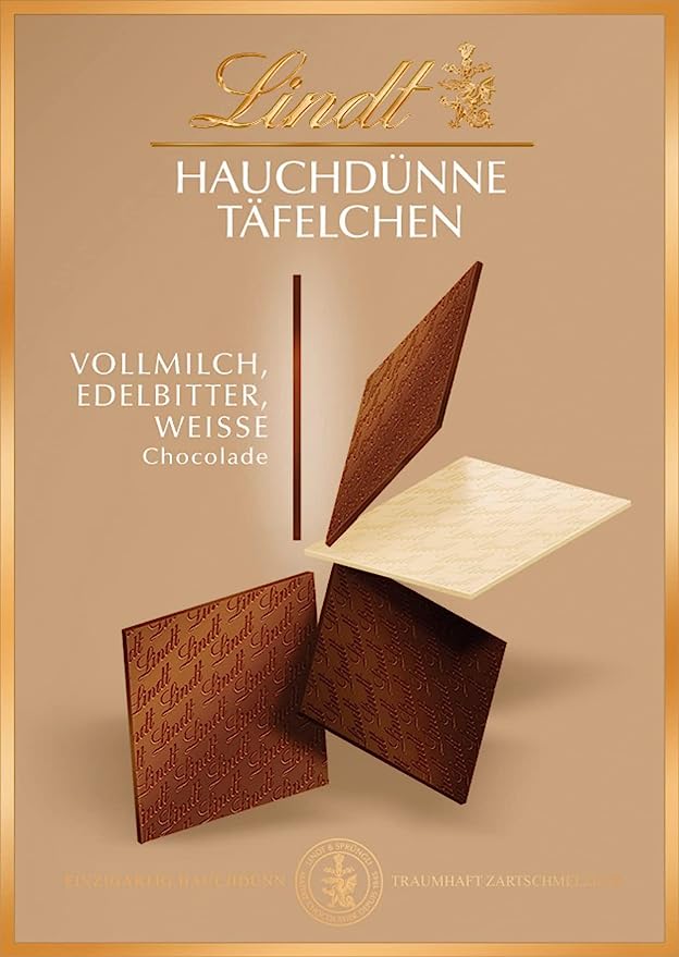 [BDP0104] Lindt Wafer Thin Tablets Selection (Hauchdunne)125g