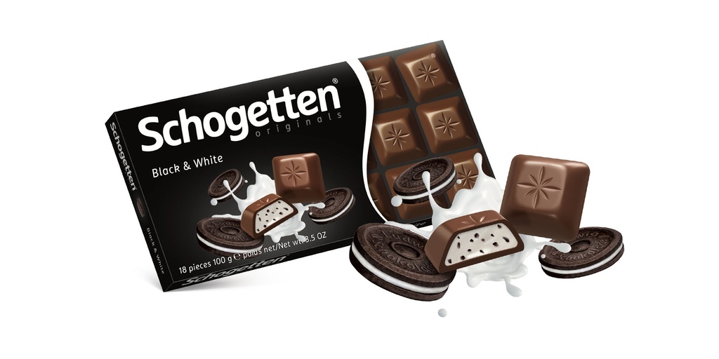 [BDP0154] Schogetten Black & White Chocolate 100g