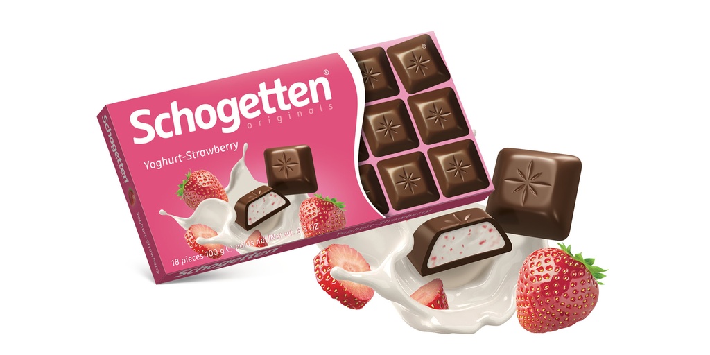 [BDP0166] Schogetten Yohgurt-Strawberry Chocolate 100g