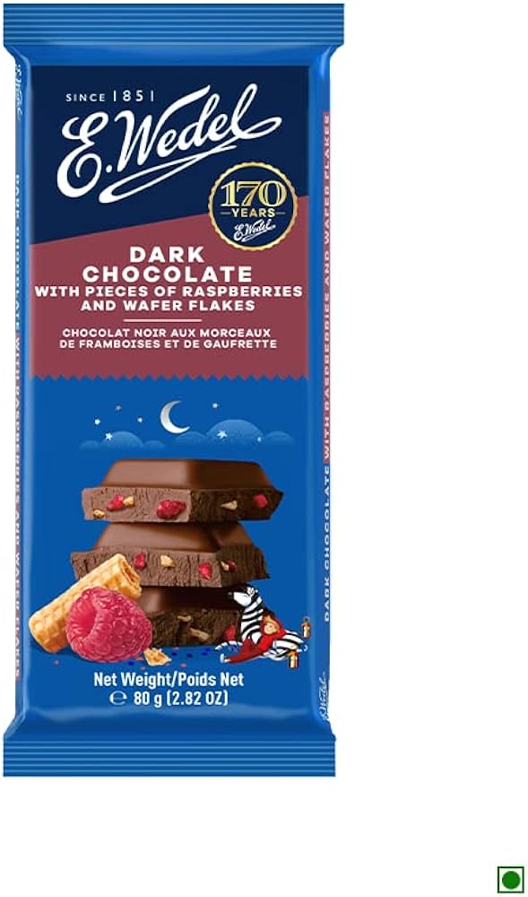 [BDP0451] Wedel Dark Chocolate With Raspberries and Wafer 80g