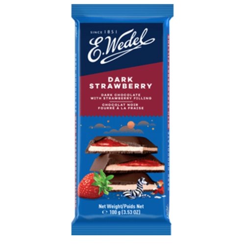 [BDP0455] Wedel Dark Chocolate With Strawberry Filling 100g