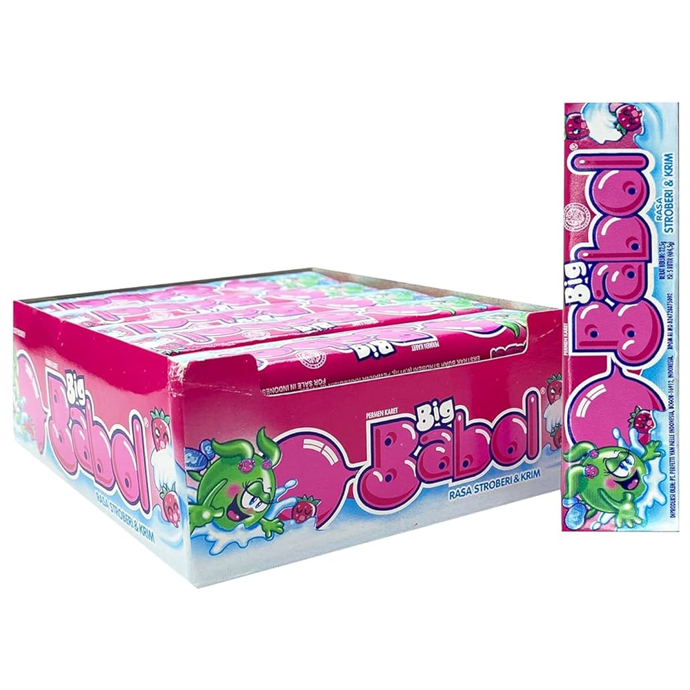 [BDP0506] Chupa Chups Big Babol Strawberry Cream (20x20g) 400g