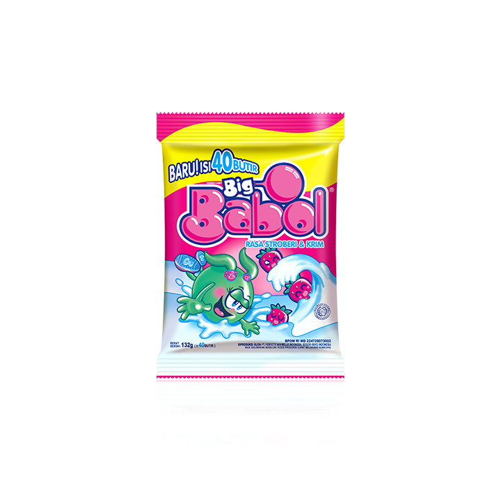 [BDP0511] Chupa Chups Big Babol Strawberry Cream Bubble Gum 152g