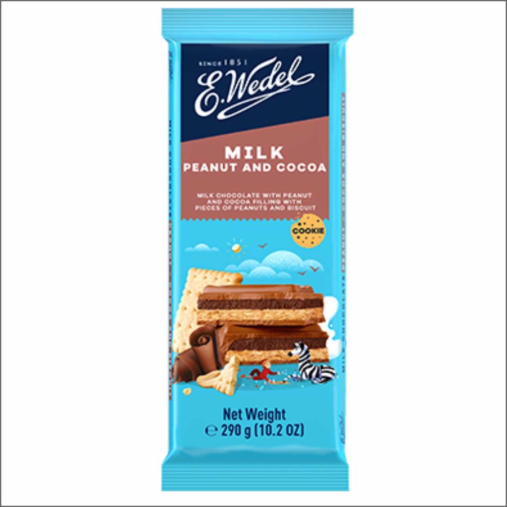 [BDP0601] Wedel Milk Peanut & Cocoa Choc 290g