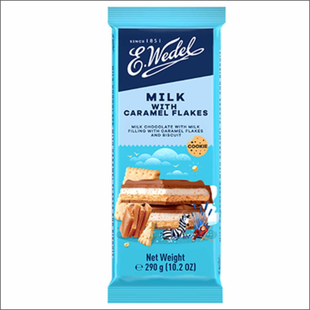 [BDP0602] Wedel Milk With Caramel Flakes 290g