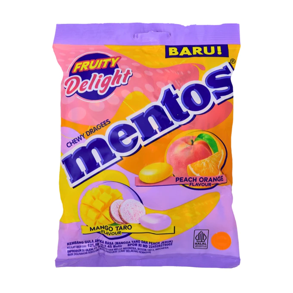 [BDP0687] Mentos Fruity Delight Chewy Dragees Bag (45x2.7) 121.5g