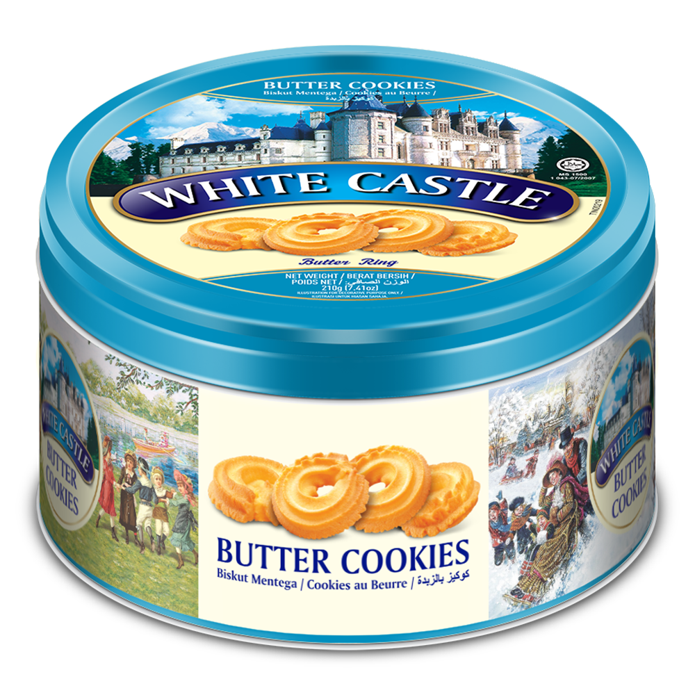 [BDP0911] White Castle Butter Cookies (Ring) 210g