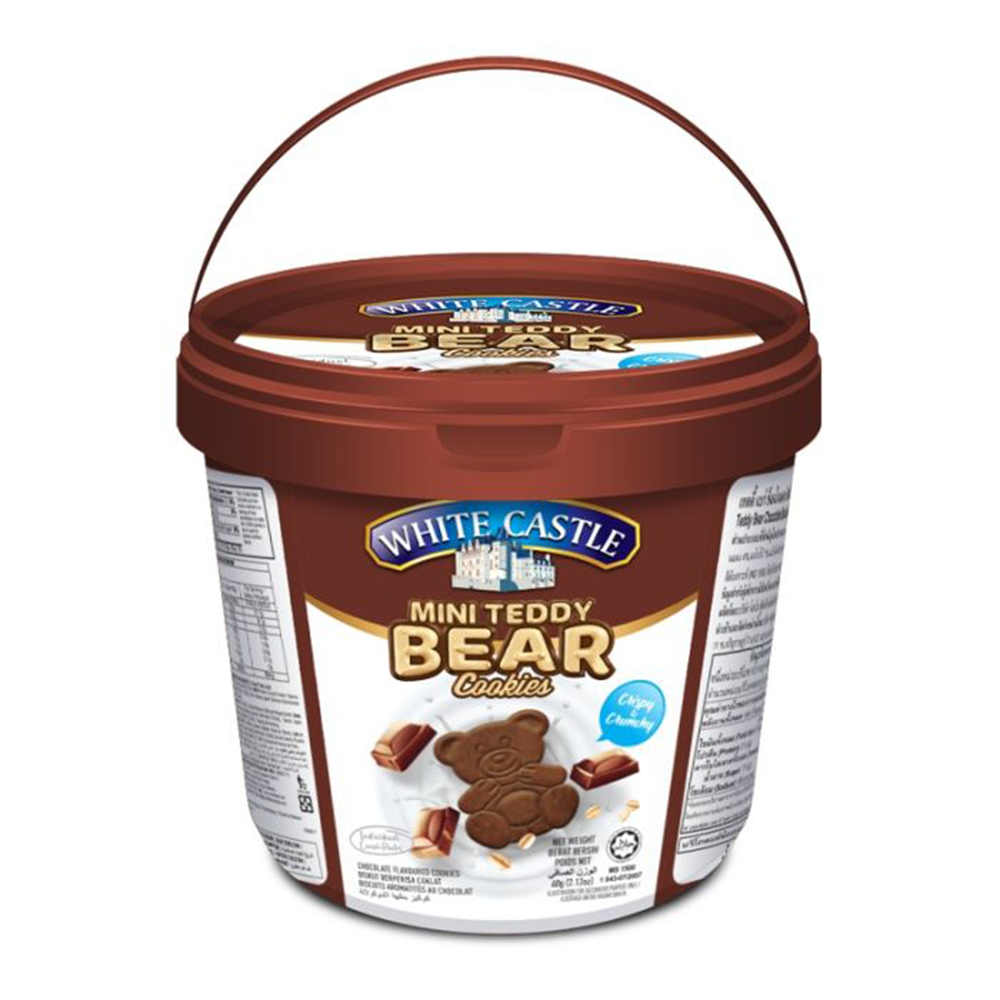 [BDP0931] White Castle Mini Teddy Bear Chocolate Flavoured Cookies 60g