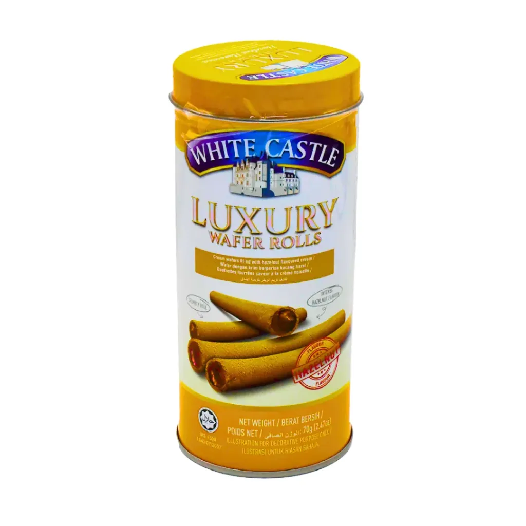 White Castle Luxury Wafer Roll Chocolate Hazelnut 70g