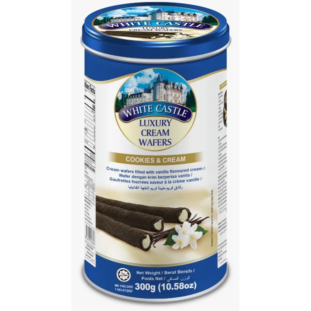 [BDP0952] White Castle Luxury Wafer Roll Cookies & Cream 300g