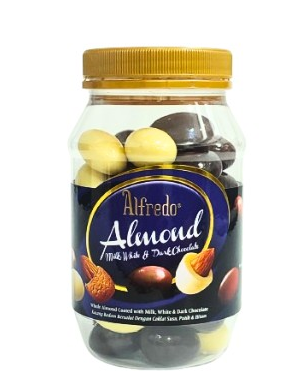 [BDP0966] Alfredo Almond Milk, White and Dark Chocolate Jar 300g
