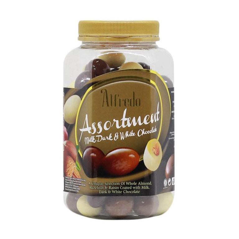 [BDP0967] Alfredo Assortment Milk, White & Dark Chocolate Jar 300g