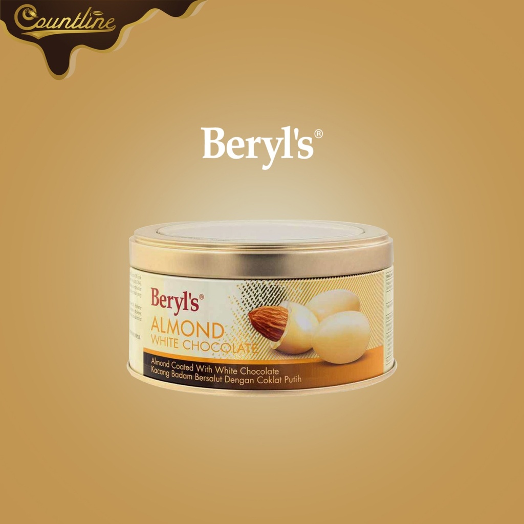 [BRL0139] Beryls Almond White Chocolate 120g Round Tin