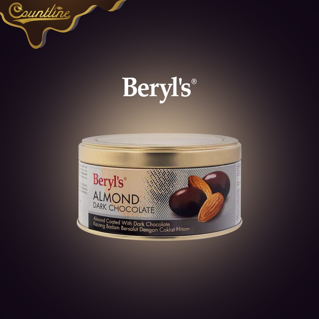 [BRL0140] Beryls Almond Dark Chocolate 120g Round Tin