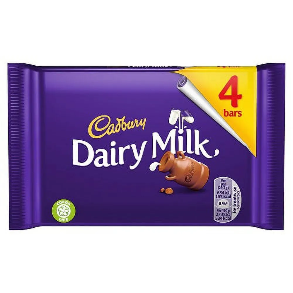 [DUN0019] Cadbury Dairy Milk Bar 4pk (4 x 29.2g) (UK)