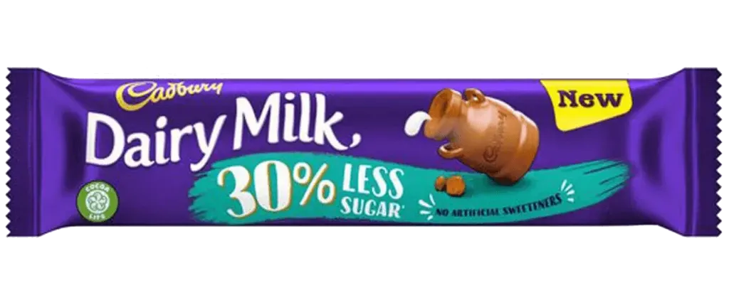 [DUN0037] Cadbury Dairy Milk 30% Less Sugar 35g (UK)