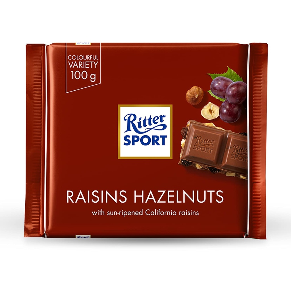 [DUN0084] Ritter Sport Raisins & Hazelnut (Trauben nuss)100g