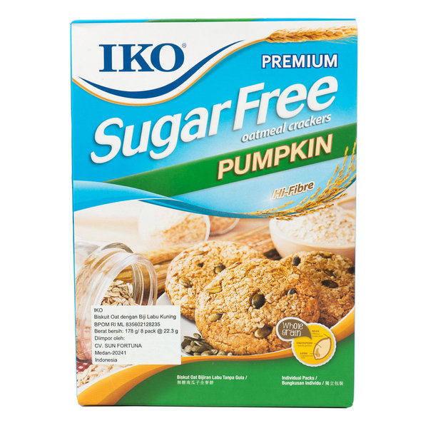 IKO Sugar Free Oat Cracker Pumpkin Seed 178g