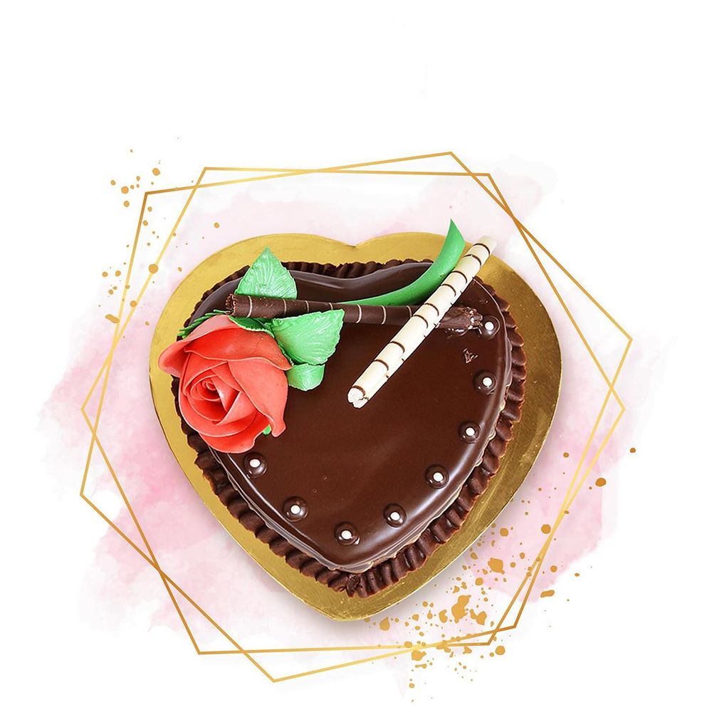 Chocolate Heart Cake 7"