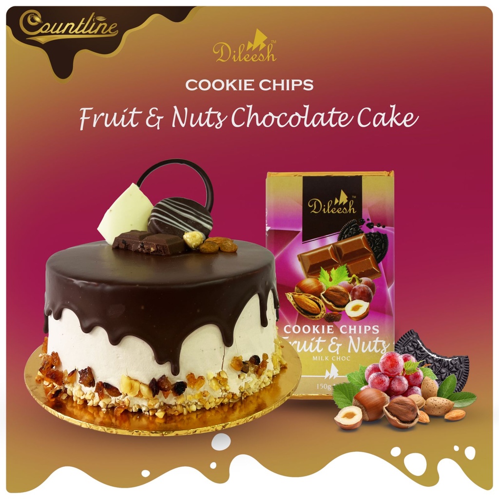 Dileesh Fruit & Nuts Cookie Chips Cake 6"