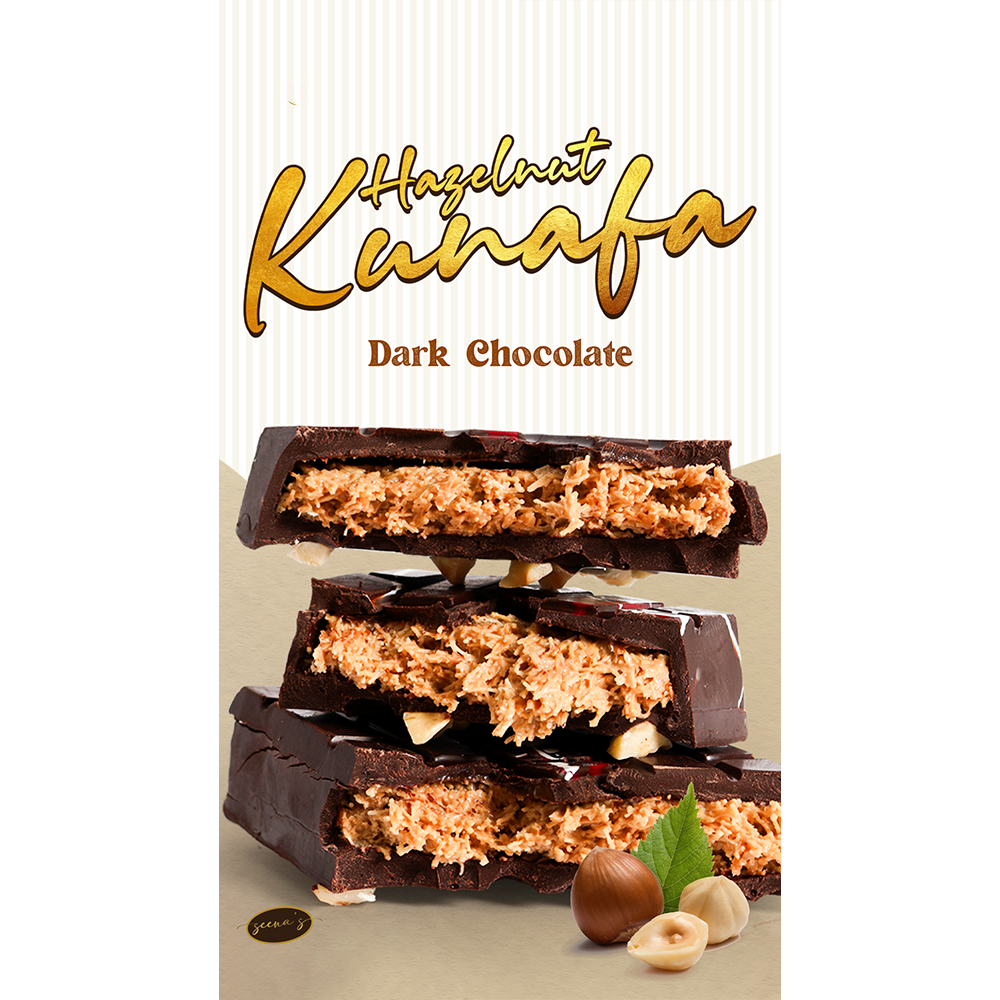 [MVB0471] Mini Hazelnut Kunafa Dark Chocolate