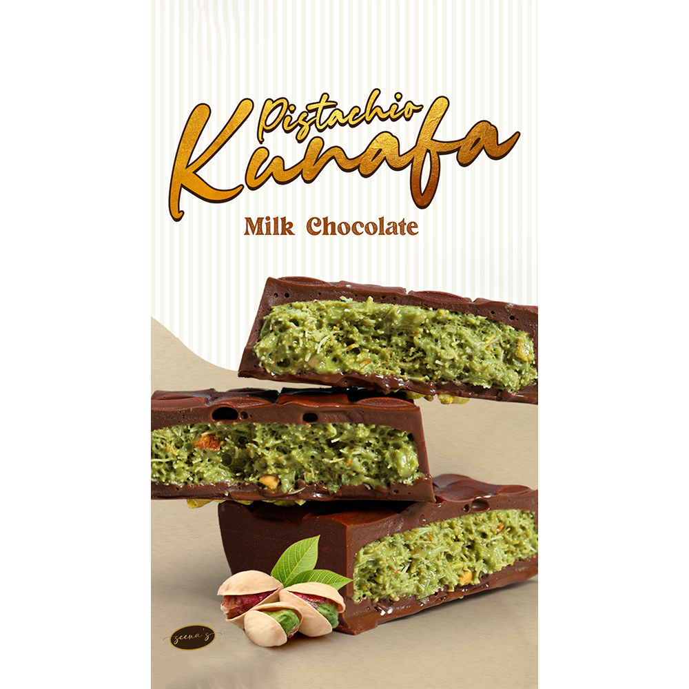 [MVB0473] Pistachio kunafa Milk Chocolate