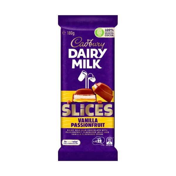 [SCP0025] Cadbury Dairy Milk Slices Vanilla Passionfruit 180g