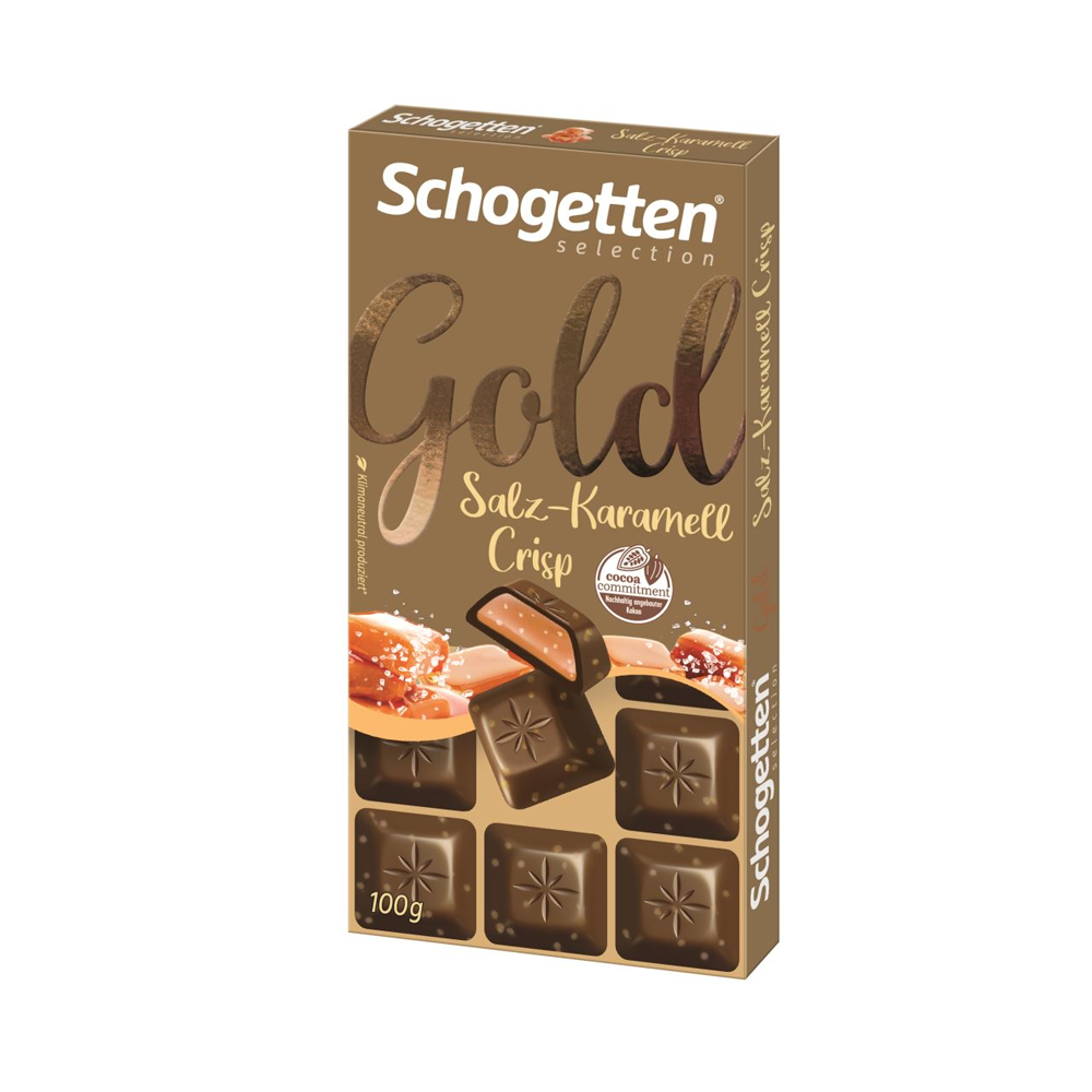 [SCP0088] Schogetten Gold Salt Caramel Crisp (Salz Karamell Crisp) 100g